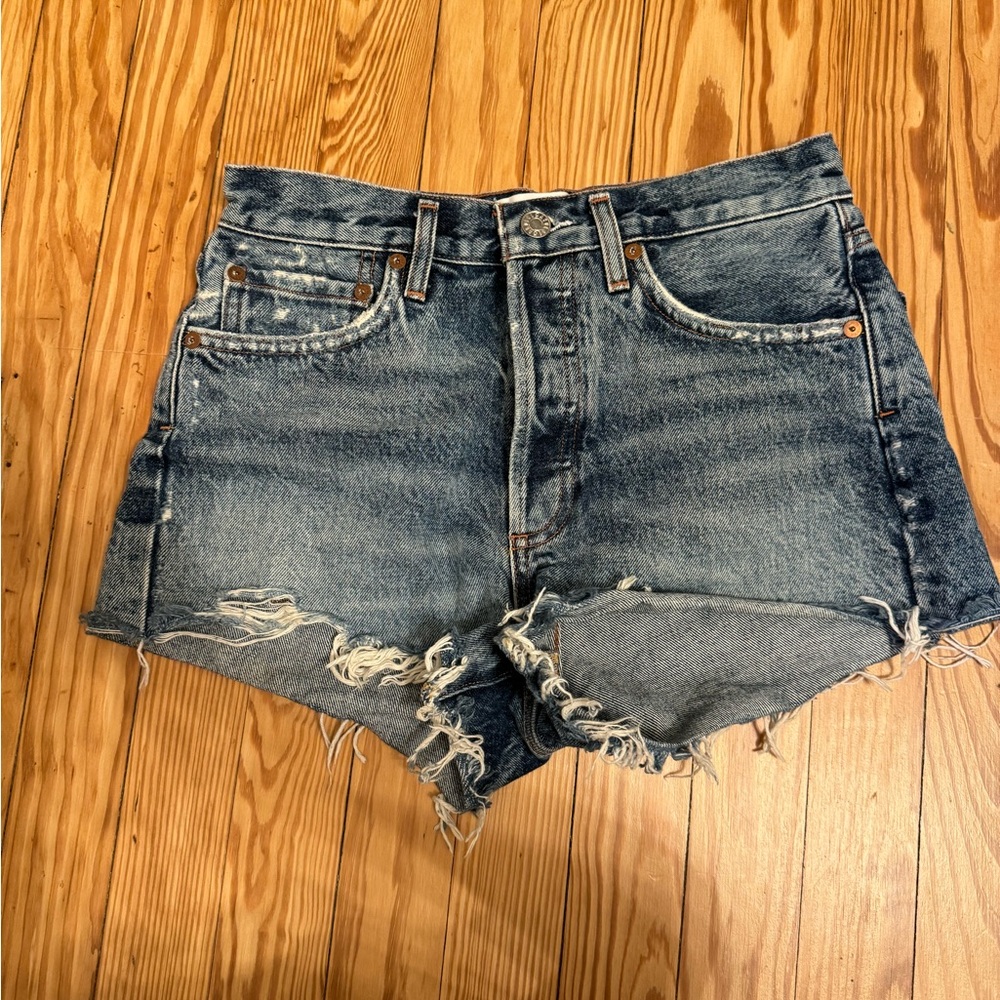 Agolde Parker Cutoff Denim Shorts